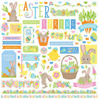 Photo Play Paper - Bunny Trail Collection - 12 x 12 Cardstock Stickers - Elements