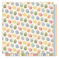 PhotoPlay - Bunnies And Blooms Collection - 12 x 12 Double Sided Paper - Easter Egg