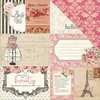 Photo Play Paper - Belle Vie Collection - 12 x 12 Double Sided Paper - 4x6 and 3x4 Cards