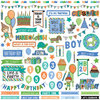 Photo Play Paper - Birthday Boy Wishes Collection - 12 x 12 Cardstock Stickers - Elements
