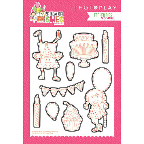 Photo Play Paper - Birthday Girl Wishes Collection - Die Set