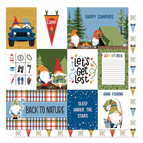 PhotoPlay - Tulla and Norbert's Camping With My Gnomies - 12 x 12 Double Sided Paper - Back To Nature