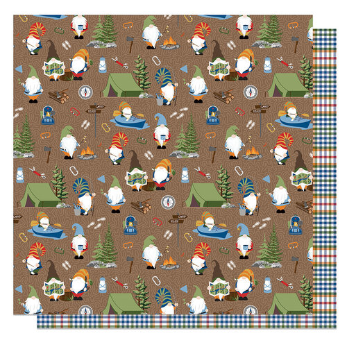 PhotoPlay - Tulla and Norbert's Camping With My Gnomies - 12 x 12 Double Sided Paper - Happy Camper
