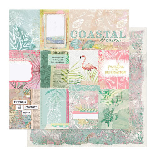PhotoPlay Paper - Coco Paradise Collection - 12 x 12 Double Sided Paper - Coastal Dreams