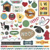 Photo Play Paper - Cooper and Friends Collection - 12 x 12 Cardstock Stickers - Elements