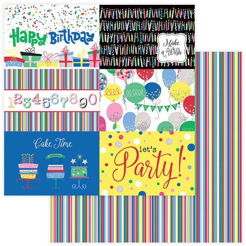 Photo Play Paper - Confetti Collection - 12 x 12 Double Side Paper - Happy Birthday
