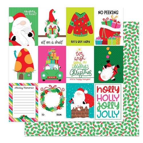 PhotoPlay - Tulla and Norbert's Christmas Party Collection - 12 x 12 Double Sided Paper - Holly Jolly