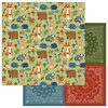 Photo Play Paper - Campfire Collection - 12 x 12 Double Sided Paper - Woodland Critters