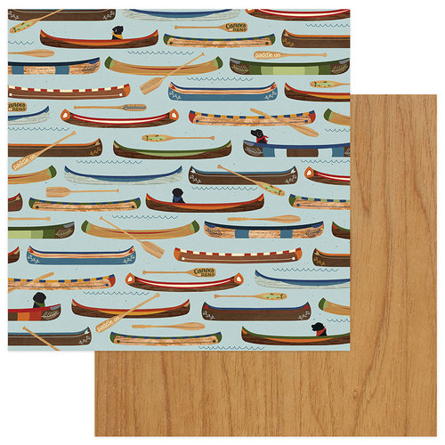 Photo Play Paper - Lakeside Collection - 12 x 12 Double Sided Paper - Row Your Boat