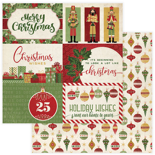 Photo Play Paper - Christmas Memories Collection - 12 x 12 Double Sided Paper - Holiday Wishes