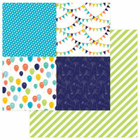 Photo Play Paper - Cake Collection - Party Animal - 12 x 12 Double Sided Paper - Party Quad