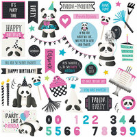 Photo Play Paper - Cake Collection - Panda Party - 12 x 12 Cardstock Stickers - Elements