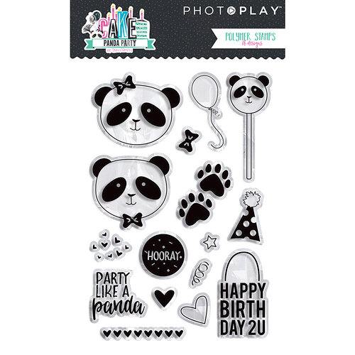 Photo Play Paper - Cake Collection - Clear Acrylic Stamps - Panda Party