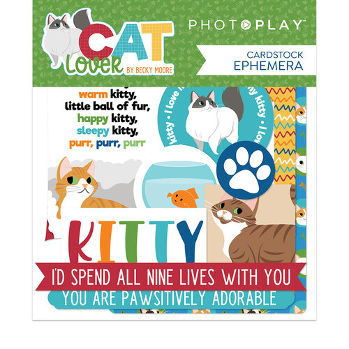 PhotoPlay - Cat Lover Collection - Ephemera - Die Cut Cardstock Pieces