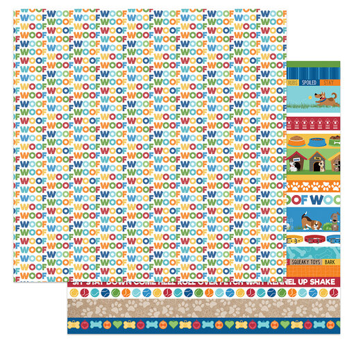 Photo Play Paper - Dog Lover Collection - 12 x 12 Double Sided Paper - Woof