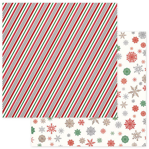 Photo Play Paper - Dear Santa Collection - Christmas - 12 x 12 Double Sided Paper - Candy Cane