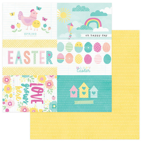 Photo Play Paper - Easter Blessings Collection - 12 x 12 Double Sided Paper - Easter Basket