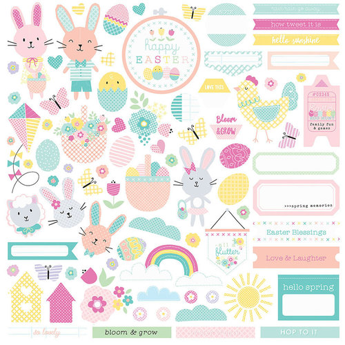 Photo Play Paper - Easter Blessings Collection - 12 x 12 Cardstock Stickers - Elements