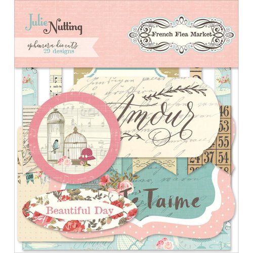 Photo Play Paper - French Flea Market Collection - Ephemera - Die Cut Cardstock Pieces