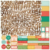 Photo Play Paper - Fresh Picked Collection - 12 x 12 Cardstock Stickers - Alphabet
