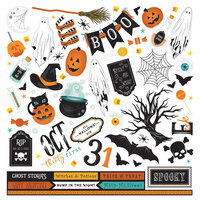 PhotoPlay - Fright Night Collection - Halloween - 12 x 12 Cardstock Stickers - Elements
