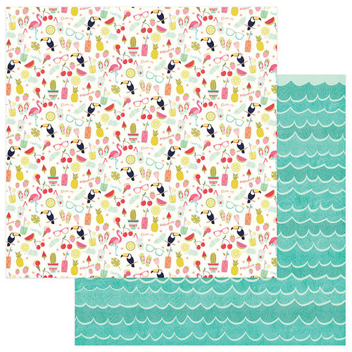 Photo Play Paper - For the Love of Summer Collection - 12 x 12 Double Sided Paper - Cool Off