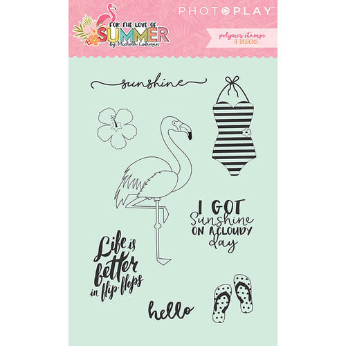 Photo Play Paper - For the Love of Summer Collection - Clear Acrylic Stamps