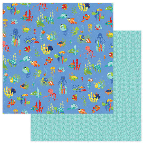 Photo Play Paper - Fish Tales Collection - 12 x 12 Double Sided Paper - Under The Sea