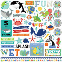 PhotoPlay - Fish Tales Collection - 12 x 12 Cardstock Stickers - Elements