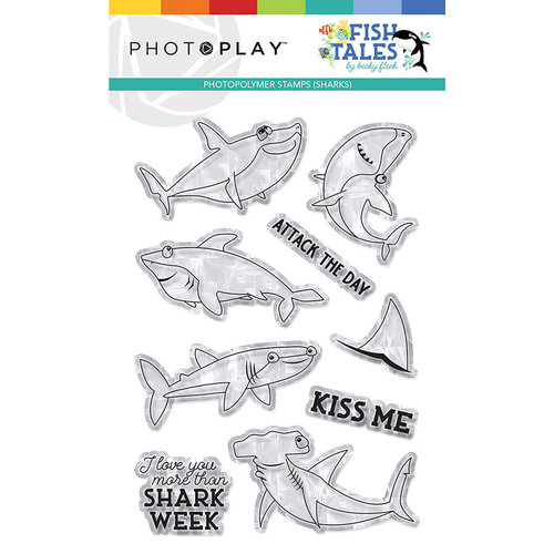 Photo Play Paper - Fish Tales Collection - Clear Photo Photopolymer Stamps - Shark