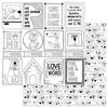 Photo Play Paper - Fetch Collection - 12 x 12 Double Sided Paper - Color Me - Black and White Dogs
