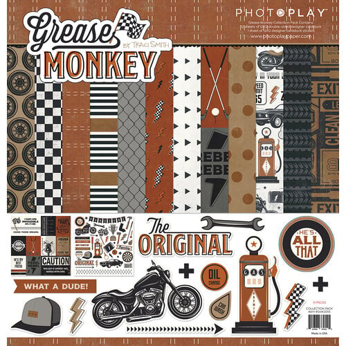 PhotoPlay - Grease Monkey Collection - 12 x 12 Collection Pack