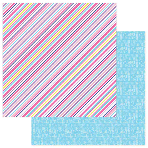 Photo Play Paper - I Love Gymnastics Collection - 12 x 12 Double Sided Paper - I Love Gymnastics