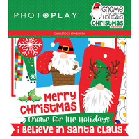 PhotoPlay - Gnome For Christmas Collection - Ephemera - Die Cut Cardstock Pieces