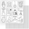 Photo Play Paper - Gnome For Halloween Collection - 12 x 12 Double Sided Paper - Color Me Sheet