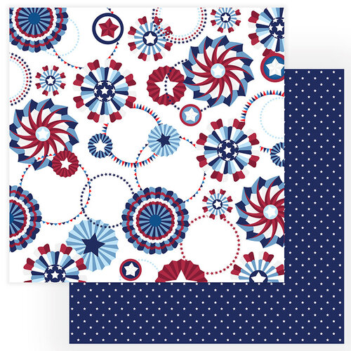 Photo Play Paper - Gnome for July 4th Collection - 12 x 12 Double Sided Paper - Liberty