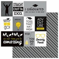 PhotoPlay - Grad Day Collection - 12 x 12 Double Sided Paper - Toss Your Cap