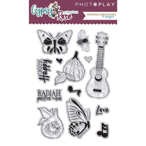 Photo Play Paper - Gypsy Rose Collection - Clear Acrylic Stamps