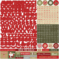 Photo Play Paper - Holiday Cheer Collection - Christmas - 12 x 12 Cardstock Stickers - Alphabet