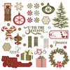 Photo Play Paper - Holiday Cheer Collection - Christmas - Ephemera - Die Cut Cardstock Pieces