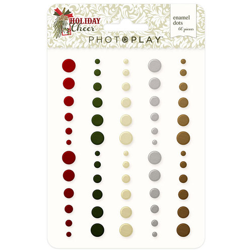 Photo Play Paper - Holiday Cheer Collection - Christmas - Enamel Dots