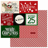 Photo Play Paper - Here Comes Santa Collection - Christmas - 12 x 12 Double Sided Paper - Believe