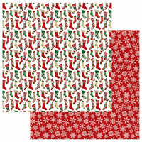 Photo Play Paper - Here Comes Santa Collection - Christmas - 12 x 12 Double Sided Paper - Stockings