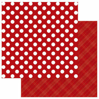 Photo Play Paper - Here Comes Santa Collection - Christmas - Solids Plus - 12 x 12 Double Sided Paper - Red
