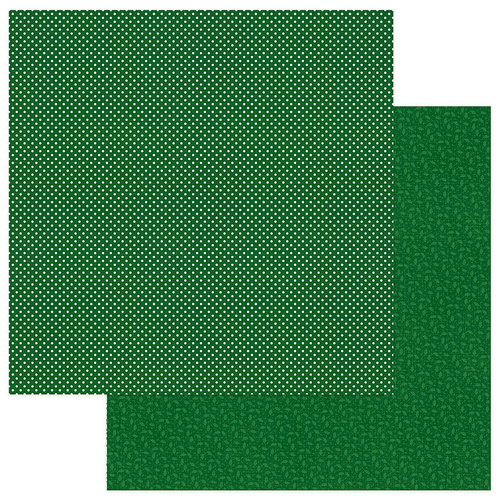 Photo Play Paper - Here Comes Santa Collection - Christmas - Solids Plus - 12 x 12 Double Sided Paper - Green
