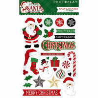 Photo Play Paper - Here Comes Santa Collection - Christmas - Epoxy Stickers