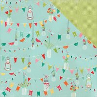 Photo Play Paper - Happy Glamper Collection - 12 x 12 Double Sided Paper - Pennants