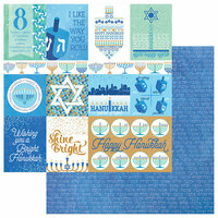 Photo Play Paper - Hanukkah Collection - 12 x 12 Double Sided Paper - Peace and Light