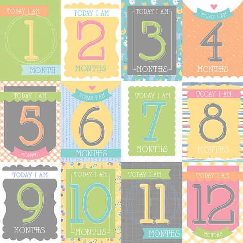 PhotoPlay - Hush Little Baby Collection - 12 x 12 Cardstock Stickers -  Elements - Girls