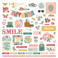 PhotoPlay - Hello Lovely Collection - 12 x 12 Cardstock Stickers - Elements